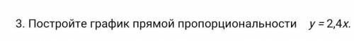 график прямой пропорциональности y = 2,4x.​