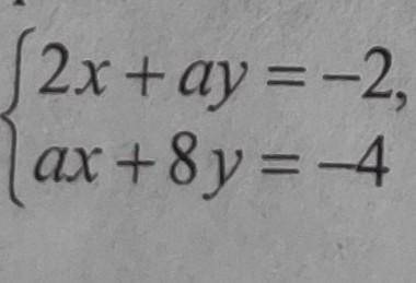 При яких значеннях параметра а система рівнянь має безліч розв'язків?​