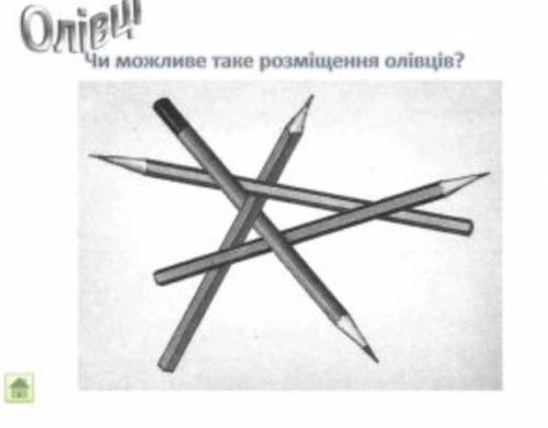 Чи можливе таке розміщення олівців? Будь ласка, з поясненням)​