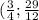 ( \frac{3}{4}; \frac{29}{12}