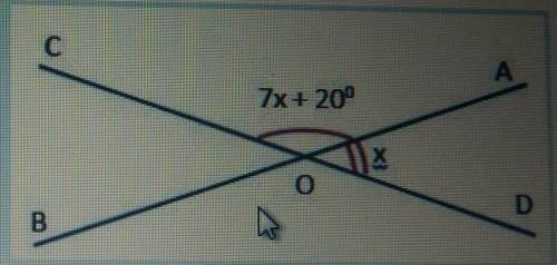 Найдите угол СОВ 7х+20​