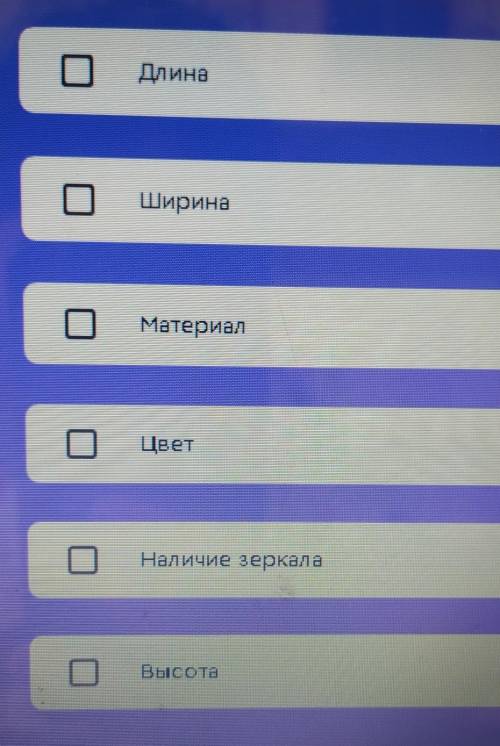 Нигяр, чтобы сделать перестановку вкомнате, решиласоздать её модель.Какие признакиобъекта-оригинала«