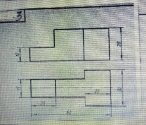 ❗❗❗Инженерная графика ❗❗❗ задание: по двум проекциям модели построить третью проекцию и аксонометрию