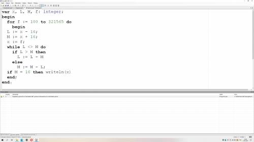 Что не так? Как исправить предупреждение ? Ниже скрин и весь код var x, L, M, f: integer; begin for