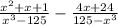 \frac{x^{2}+x+1}{x^{3}-125} - \frac{4x+24}{125-x^{3}}