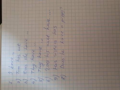 Exercise 3. Вставьте правильную форму глагола to have: 1) I ... nоt оnе dоll.5) Tom ... not a brothe