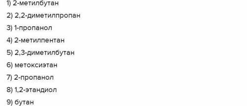 Указать название и класс органических соединений.