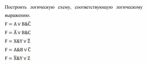 Построить логическую схему, соответствующую логическому выражению.