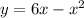 y=6x-x^{2}