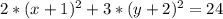 2*(x+1)^{2} +3*(y+2)^{2} =24