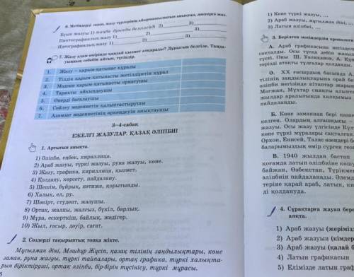 2. Сөздерді тақырыптық топқа жікте. Мұсылман діні, Мәшһүр Жүсіп, қазақ тілінің заңдылықтары, көне за