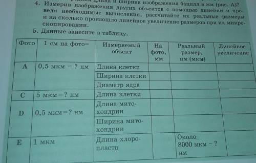 4. измерив изображения других объектов с линейки и проведя необходимые вычисления, рассчитайте их ре