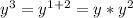 y^3=y^{1+2}=y*y^2