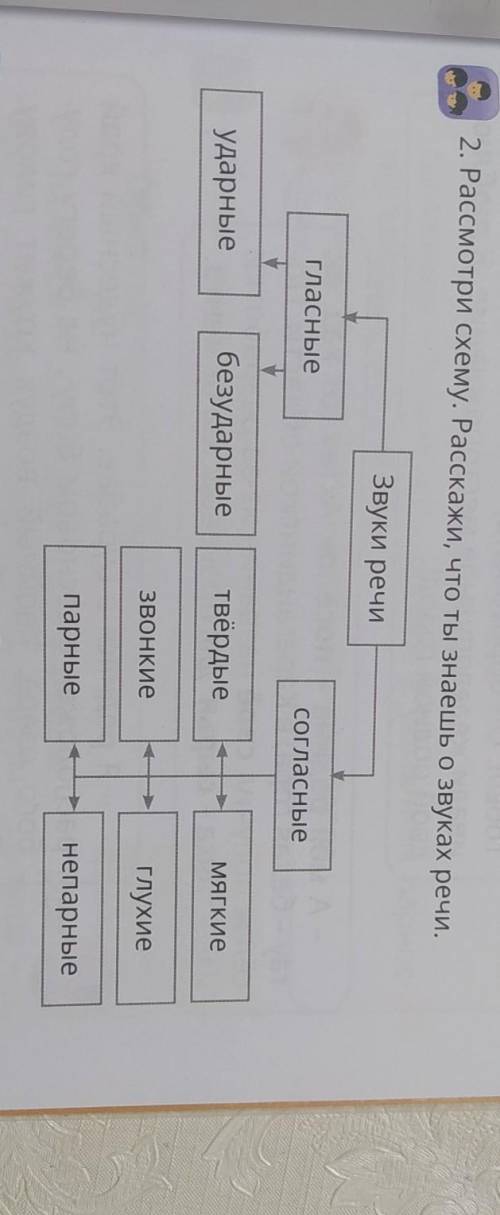 2. Рассмотри схему. Расскажи, что ты знаешь о звуках речи. Звуки речи Гласные Согласные ударные безу