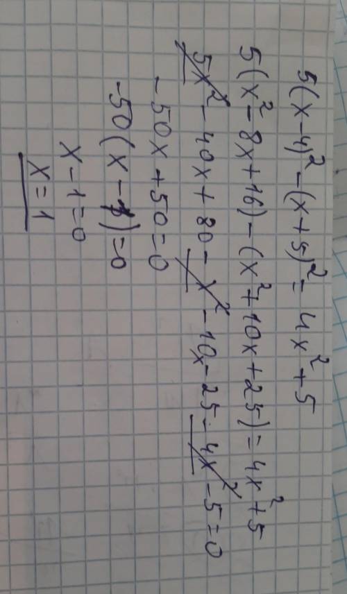 5(x-4)^2-(x+5)^2=4x^2+5