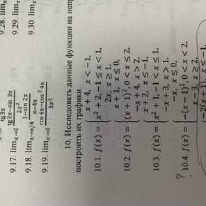 Исследовать функцию и построить график решить пример 10.1