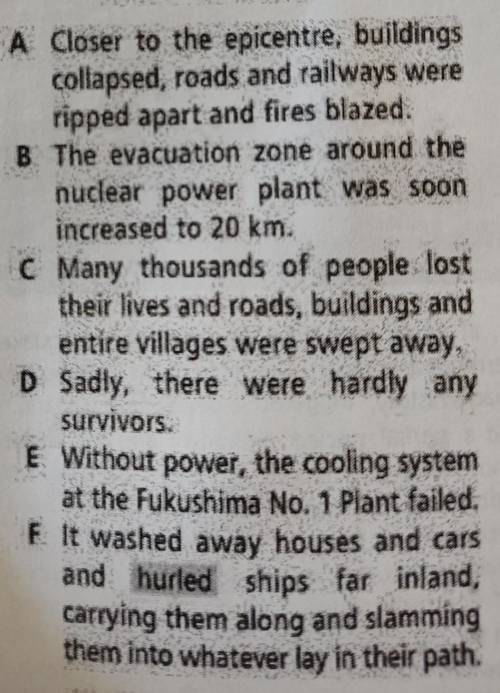 10.4.7 Read the text again., Five sentences are missing. Match each sentence (A-F) to a gap (1-5). T