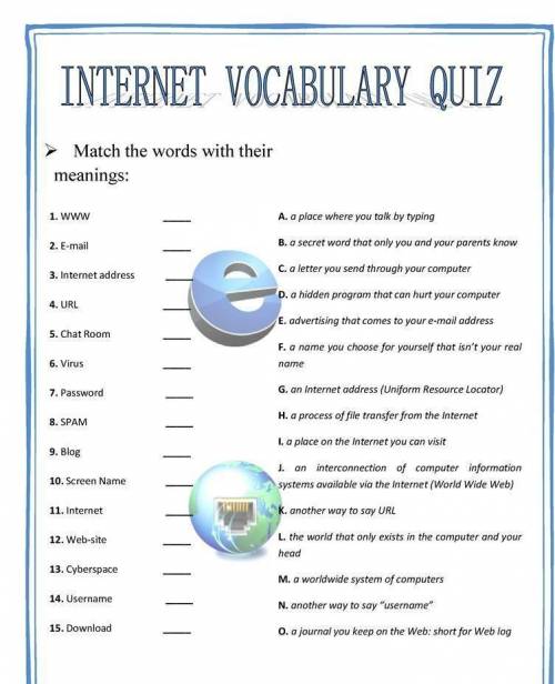 Internet vocabulary qusi