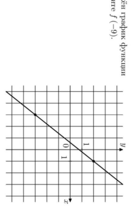 На рисунке изображен график функции f(x)=kx+b. найдите f(-9)