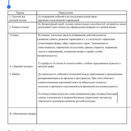 Соотнесите термин и его определение. ответ запишите в виде буквенно-цифрового сочетания.