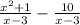 \frac{x { }^{2} + 1 }{ x - 3} - \frac{10}{x - 3}