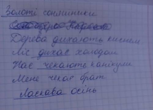 Прочитай пари словосполучень і речень. Підкресли в них слова, ужиті в переносному (образному, поетич