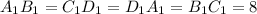 A_{1}B_{1} = C_{1}D_{1} = D_{1}A_{1} = B_{1}C_{1} = 8