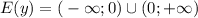 E(y)= \mathbb (- \infty ;0)\cup(0;+\infty)