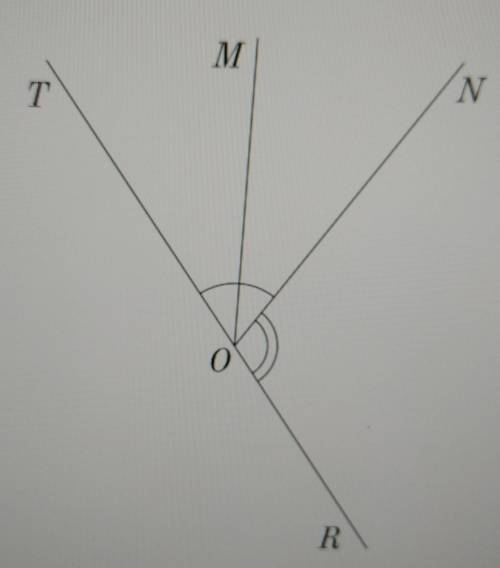 Найди значение всех углов, если угол NOT = 85° заполни пропуски числами угол TOM = ? угол MON = ? уг