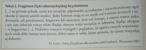 Wskaż starożytnego greckiego filozofa, o którego poglądach wspomniał Arystoteles w ostatnim zdaniu t