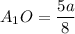 \displaystyle A_1O=\frac{5a}{8}