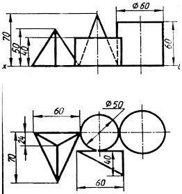 Инженерная графика, нужна Все сделать в 3х проекция и объеме