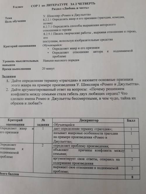 Критерий оценивания его поступкам, используя изобразительные средства Обучающийся: Определяет жанр и