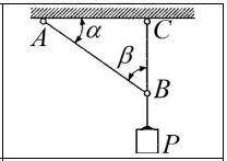 Стержни AB и BC соединены с вертикальной стенкой и между собой посредством шарниров. К шарниру в точ
