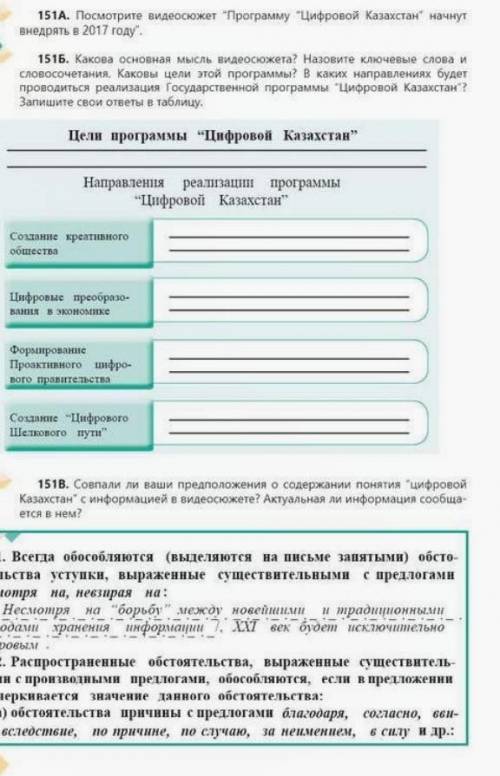 с заданием по русскому, нужно сделать упражнение,151 а,б,в,по видеосюжету,буду очень благодарен