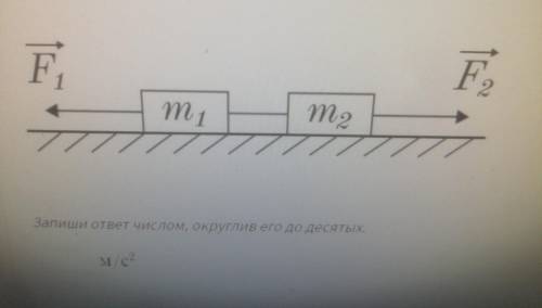 Прочитай условие и реши задачу. Два бруска массами m1=3кг и m2=4кг связаны лёгкой нерастяжимой нитью