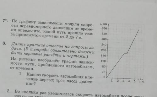 по графику зависимости модуля скорости неравеномерного движения от времени определите, какой путь те