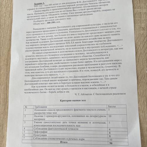 Задание 1. 2021 год - год 200-летия со дня рождения Ф.М.Достоевского. Прочитайте отрывок из статьи и