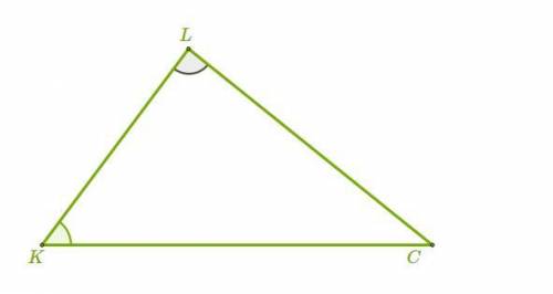 Определи площадь треугольника KLC, если KC = 6 см, ∡K=20°, ∡L=80°. SKLC= см2(все приблизительные чи