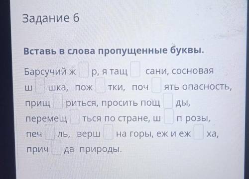 ,вставьте пропущенные буквы