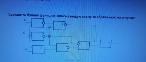 (умоляю сделать)Составить булеву фукцию описывающую схему изображенную на рисунке: