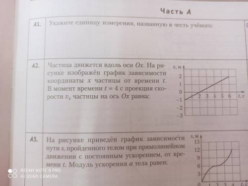 Частица движется вдоль оси Ох. На рисунке изображен график зависимости координаты х частицы от време