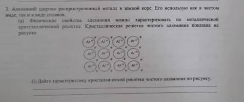 Дайте характеристику кристаллической решетки чистого алюминия показанной на рисунке