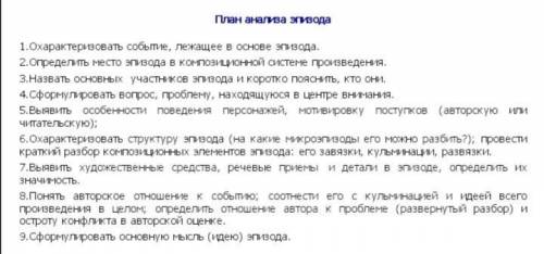 нужно сделать анализ (21 эпизод) по данному плану! 21Да, заслужил я жребий мой!Могучий конь, в степи