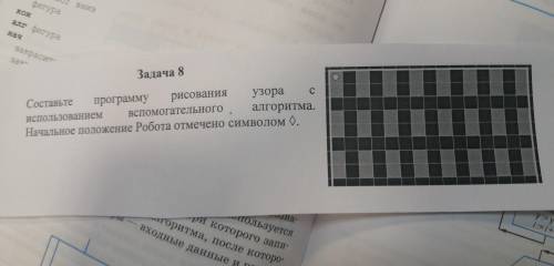 Задача 8 Составьте программу рисования узора с использованием вс алгоритма. Начальное положение Робо