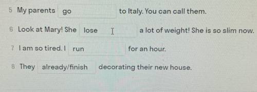 Write the answers Fill in the gaps with the proper forms of Present Perfect or Present Perfect Conti