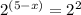 2^{(5-x)}=2^2