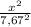 \frac{x^{2} }{7,67^{2} }