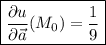 \boxed{\dfrac{\partial u}{\partial \vec{a}}(M_0)=\dfrac{1}{9}}