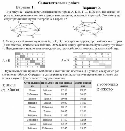 решить самостоятельную по информатике.Второй вариант,к нему относятся картинки справа